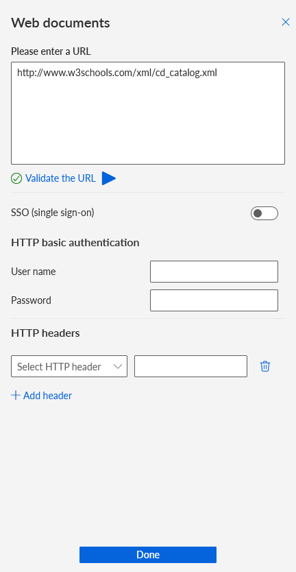 Web document URL