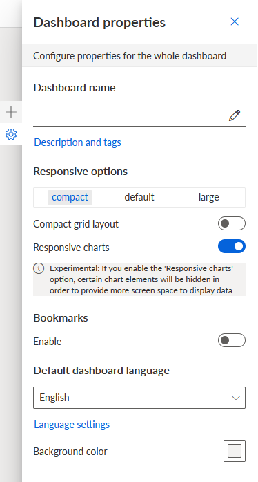 Dashboard properties