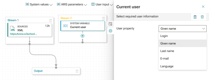 Configure variable value